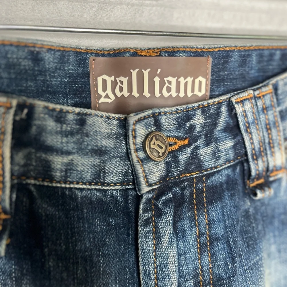 GALLIANO MENS JEANS ITTIERRE SIZE 36/50 BLUE Distressed loose fit MADE IN ITALY